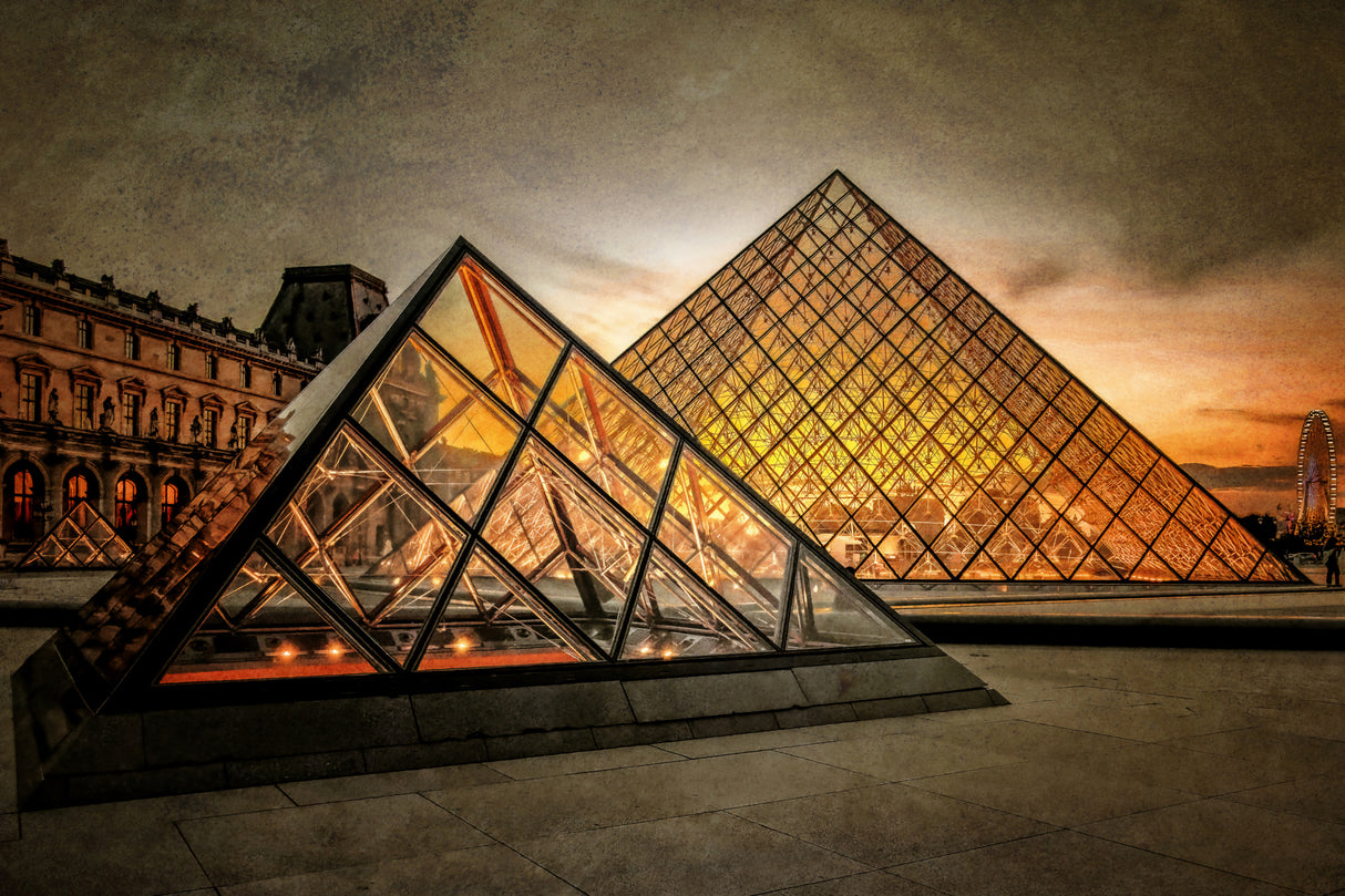 Paris Le Louvre Poster och Canvastavla
