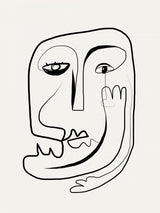 Line Art Portrait Sketch Poster och Canvastavla