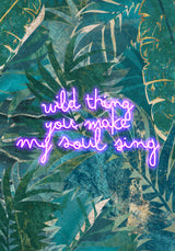 Neon Jungle Typography Poster och Canvastavla