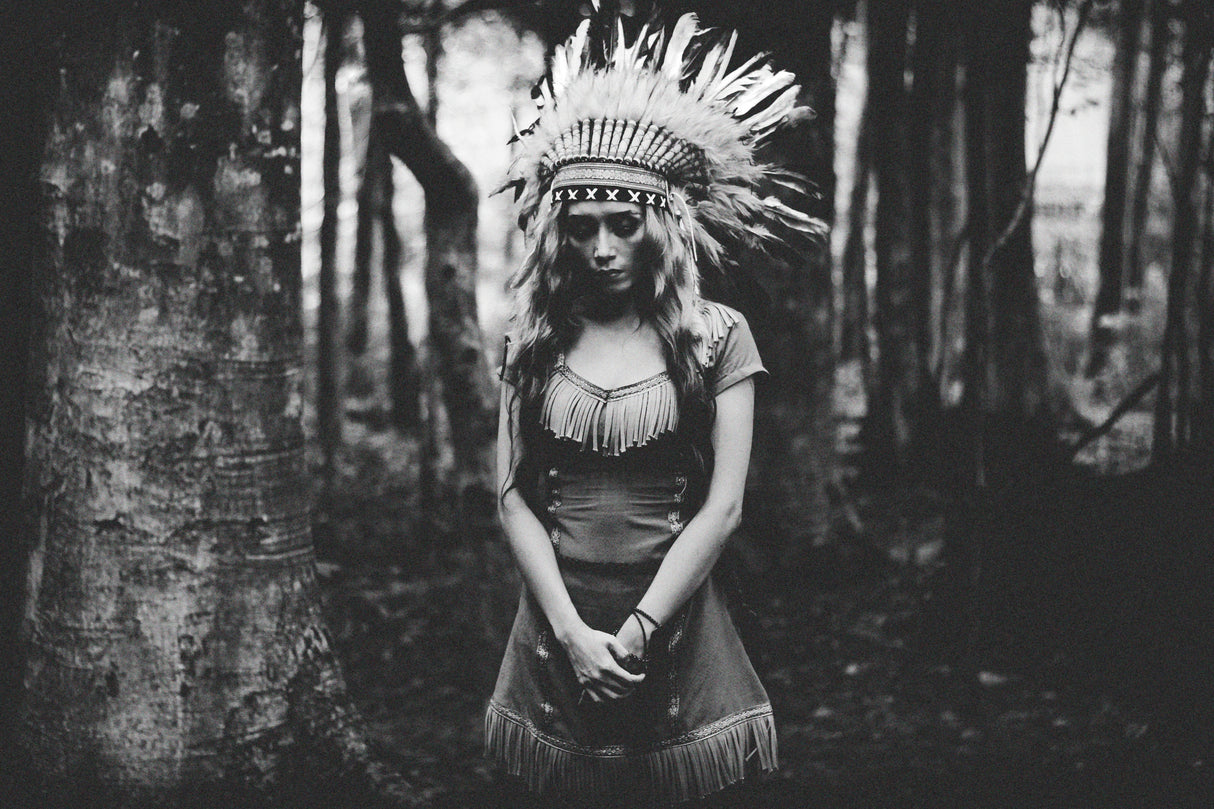 Black and White Mood in the Forest Poster och Canvastavla