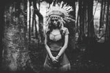 Black and White Mood in the Forest Poster och Canvastavla