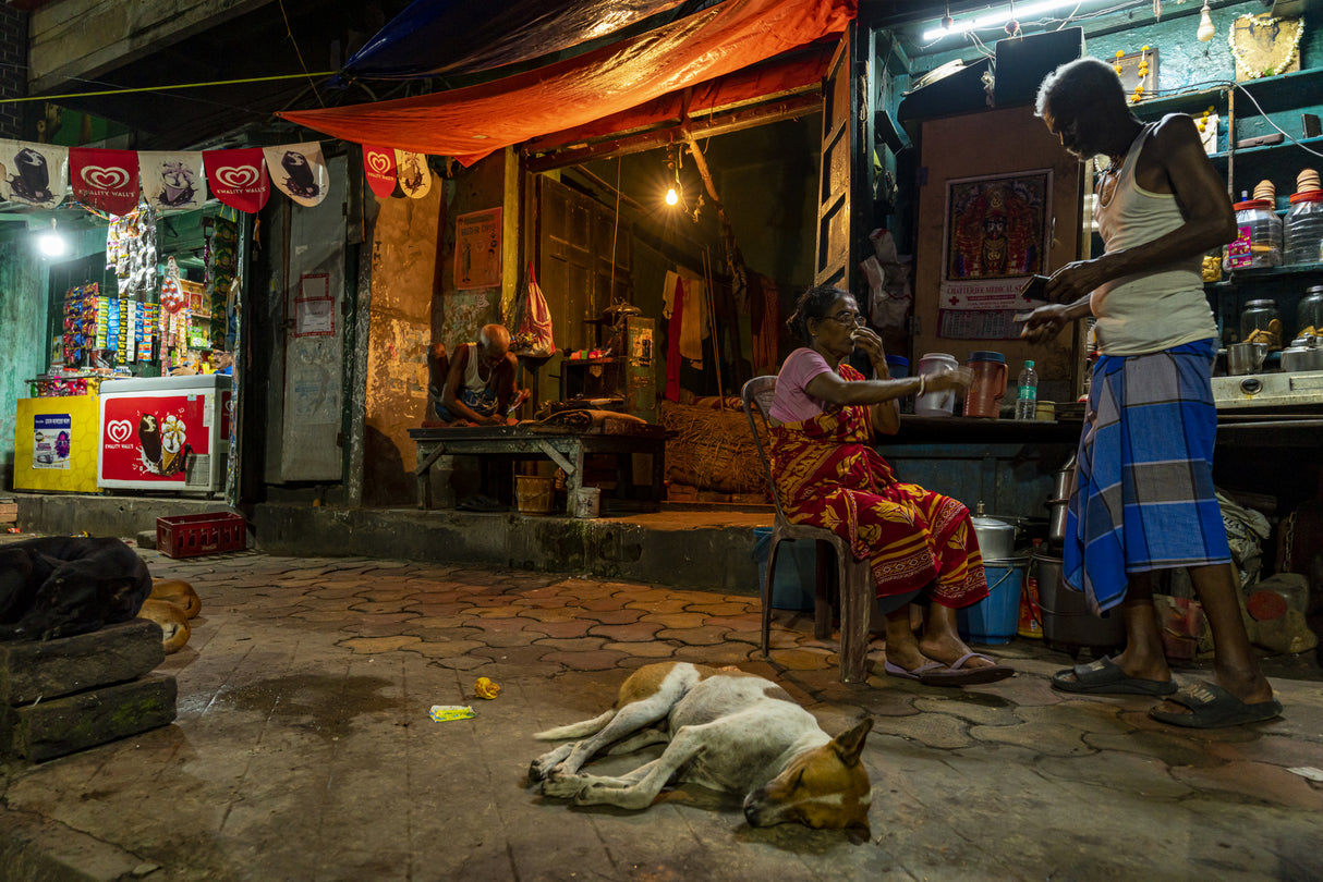 Street_North Kolkata. Poster och Canvastavla