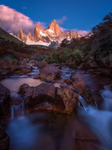Fitz Roy and her Creek Poster och Canvastavla