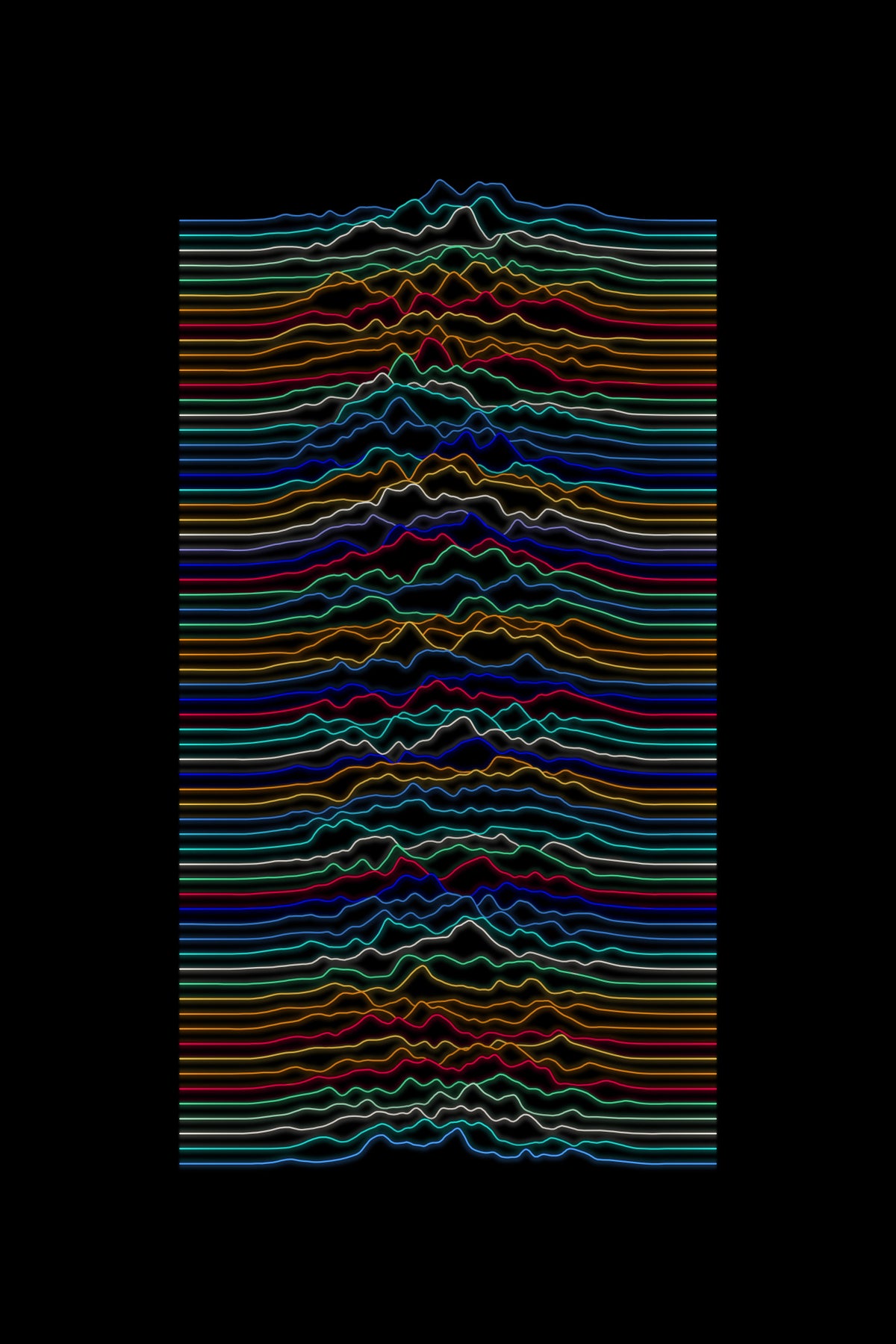 220116 Color Waveform Poster och Canvastavla