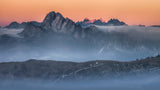 Dolomiten rosy dawn Poster och Canvastavla