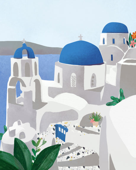 Santorini island Poster PL Kitchen poster eller kökstavla