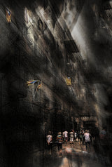 In the streets of Girona, Spain Poster och Canvastavla