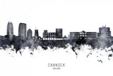 Cannock England Skyline Poster och Canvastavla