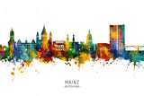 Mainz Germany Skyline Poster och Canvastavla