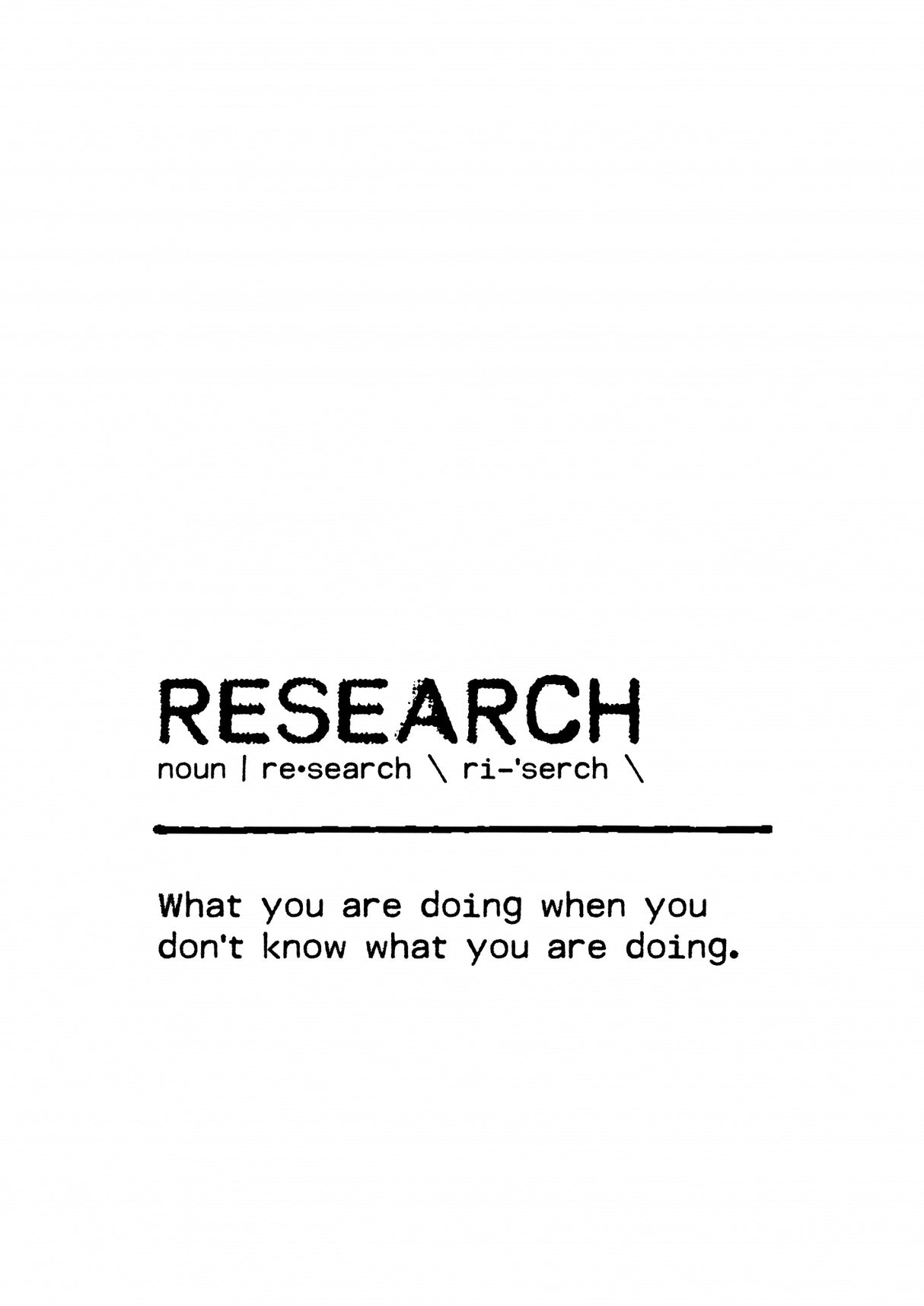 Quote Research Poster och Canvastavla