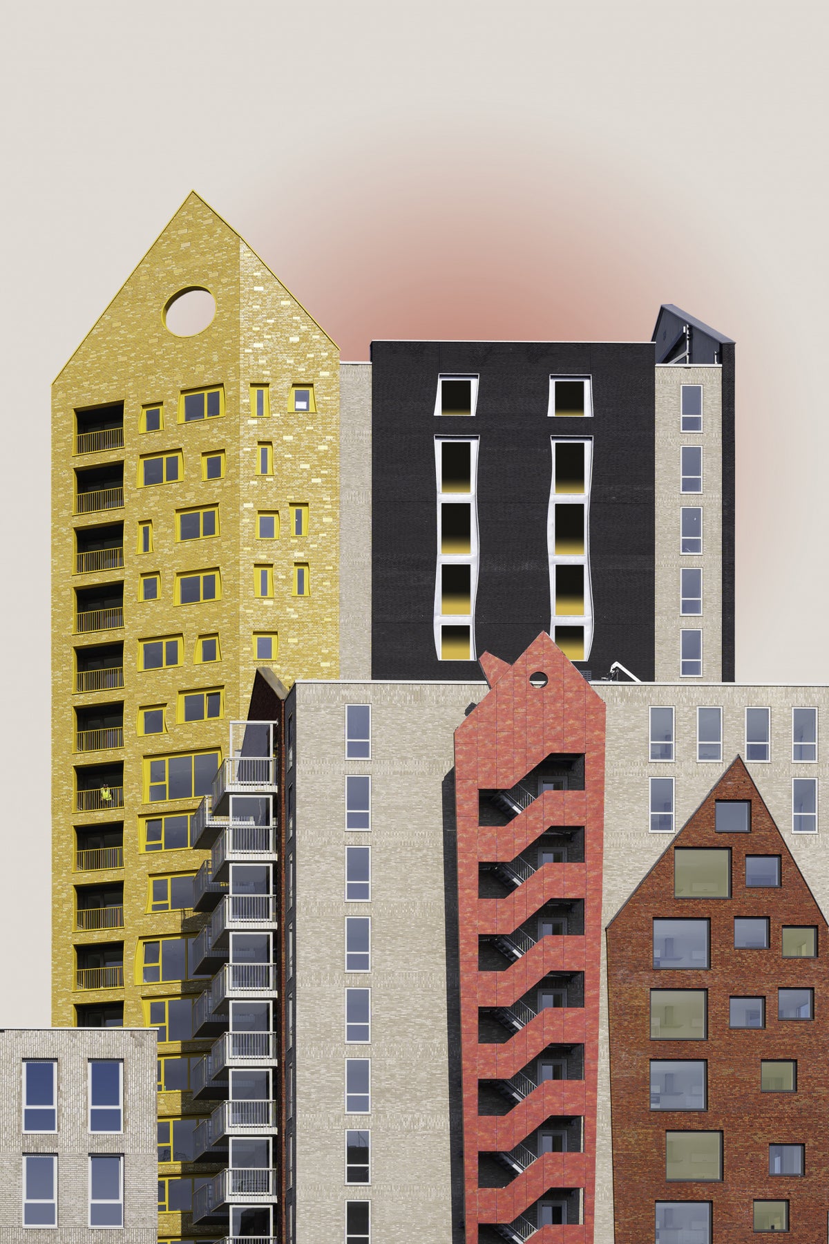 Playful architecture Poster och Canvastavla