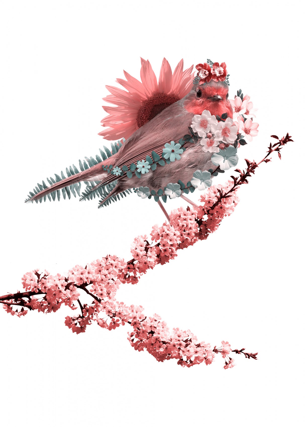 Blooming Bird Poster och Canvastavla