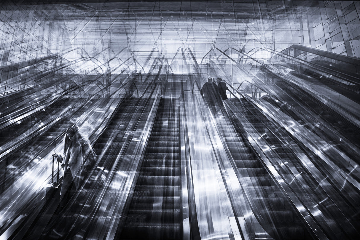 Escalators to the station Poster och Canvastavla