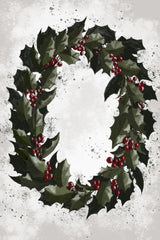 Splatters holly wreath Poster och Canvastavla