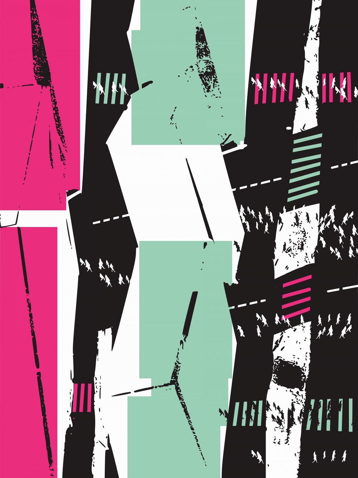 Hustling City Poster och Canvastavla