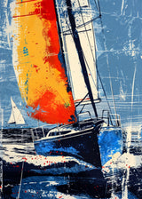 Yacht racing sport art 7 Poster och Canvastavla