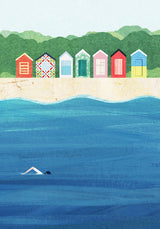 Beach Huts Poster och Canvastavla