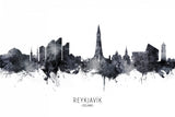 Reykjavík Iceland Skyline Poster och Canvastavla