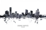 Grand Rapids Michigan Skyline Poster och Canvastavla