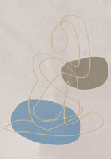 Golden Lines Poster och Canvastavla