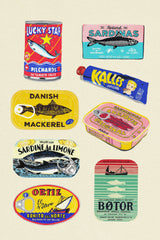 Canned Fish Poster Kitchen poster eller kökstavla