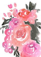 Maeko loose watercolor florals II Poster och Canvastavla