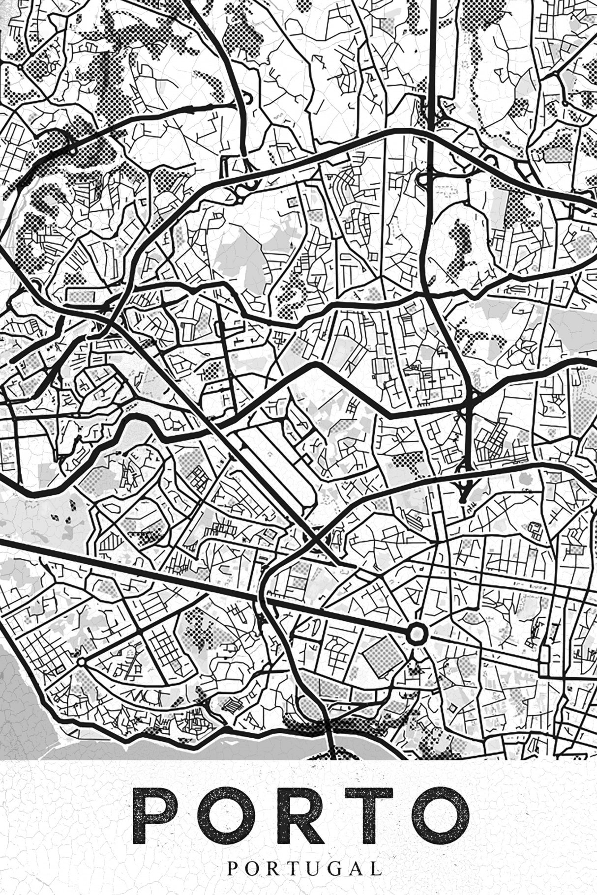 Porto City Poster och Canvastavla