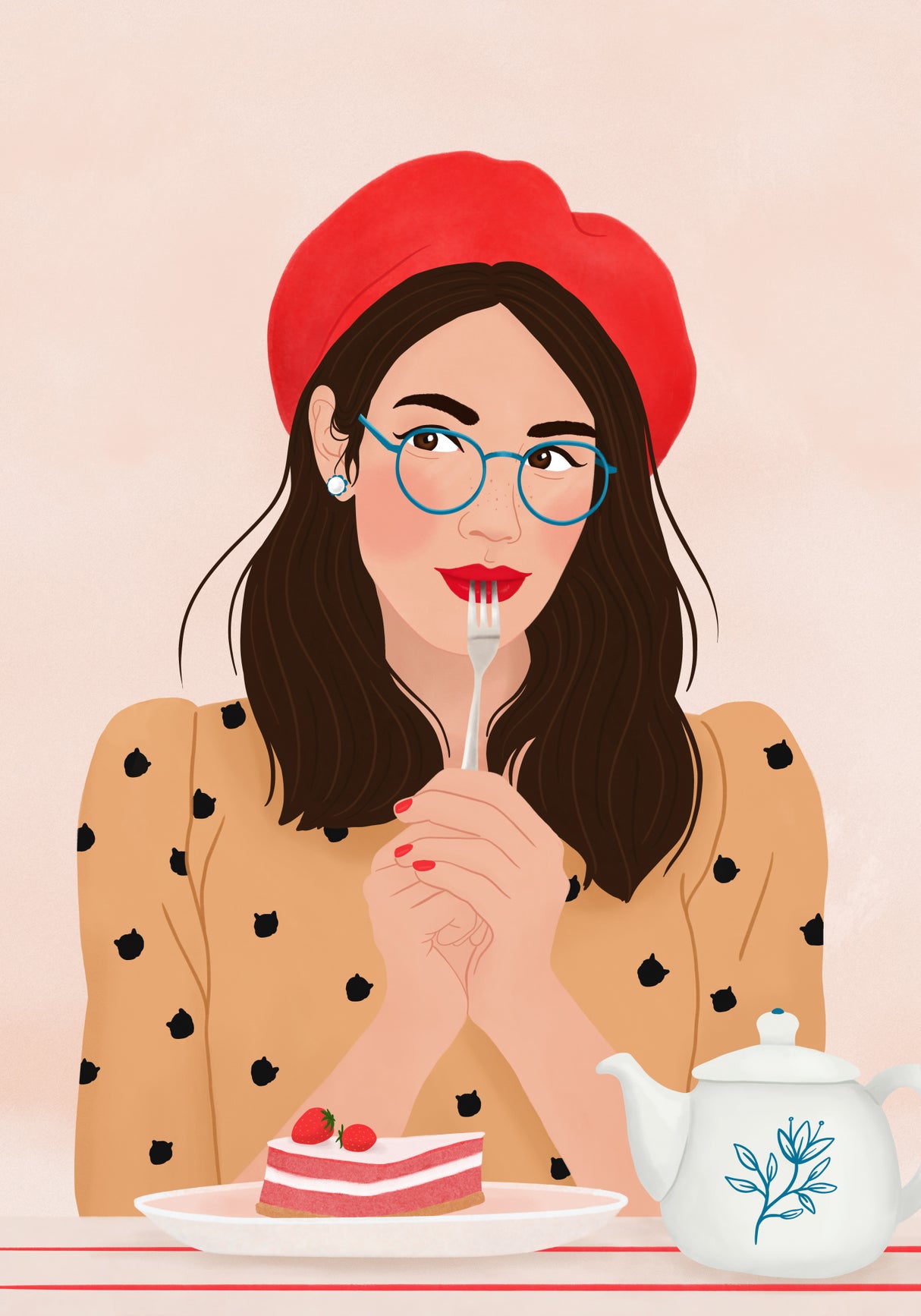 French Cafe Poster och Canvastavla