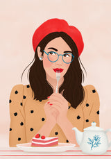 French Cafe Poster och Canvastavla