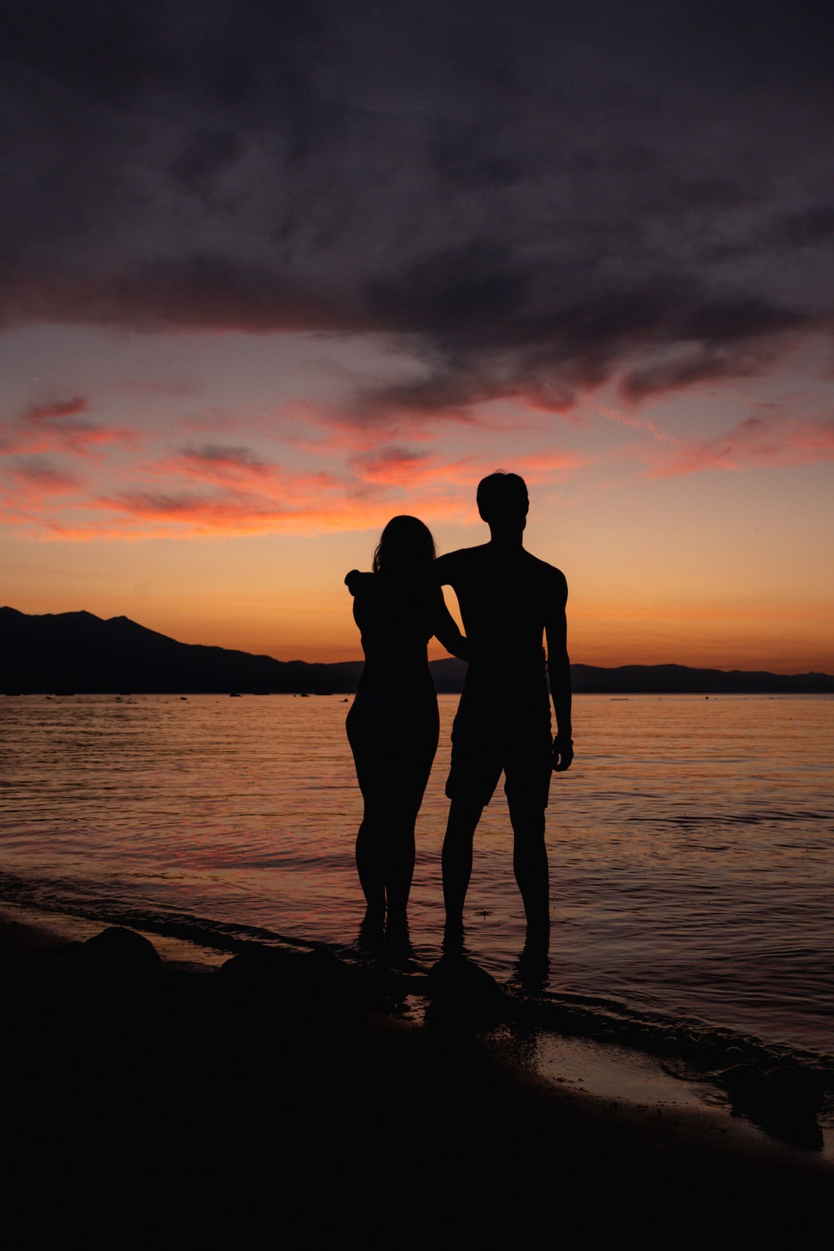 Couple Silhouette Poster och Canvastavla