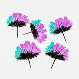 Feathery Flower Mint Lavender Poster och Canvastavla