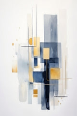 Blue Geometric 1 Poster och Canvastavla
