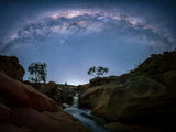Mannum Wterfall milkyway Poster och Canvastavla