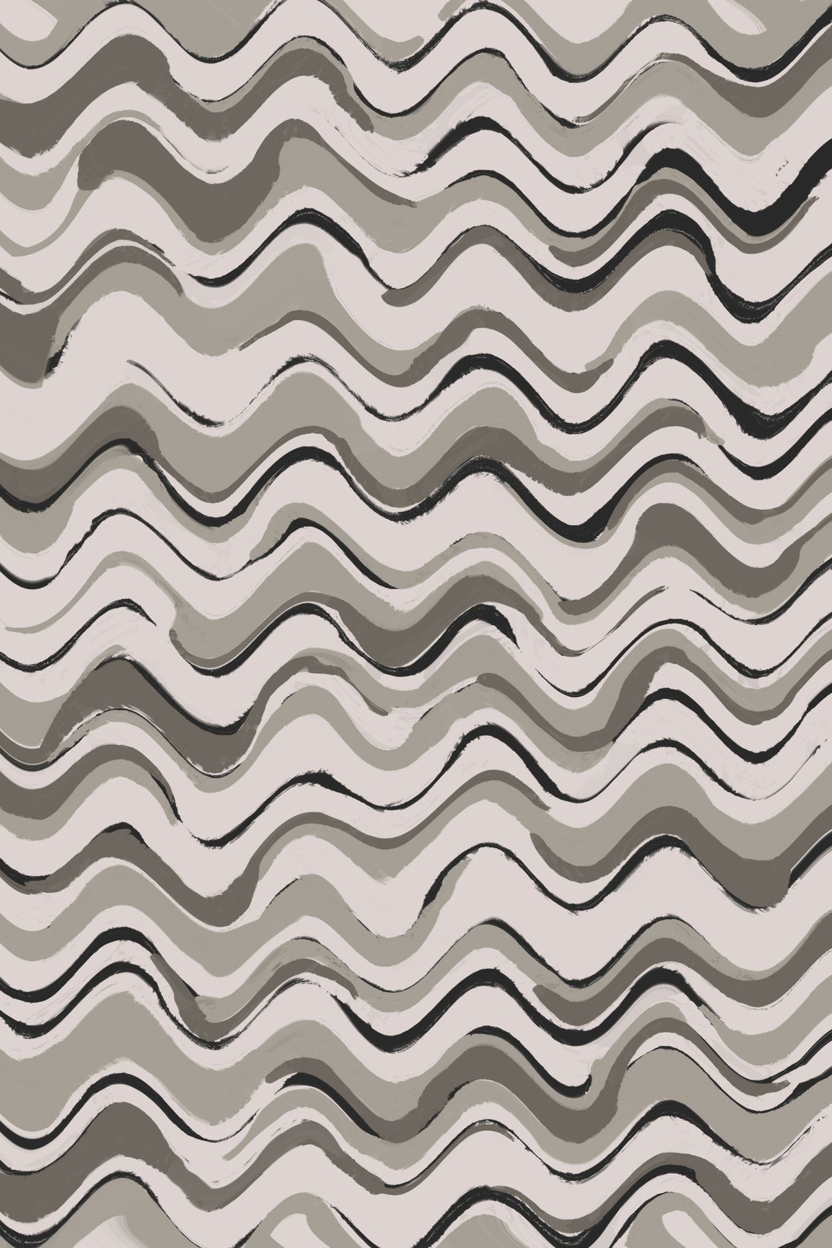 Wavey Pastel Pattern Poster och Canvastavla