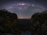 Night Sky over Blue Mountains Poster och Canvastavla