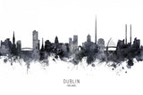 Dublin Ireland Skyline Poster och Canvastavla