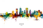 Akron Ohio Skyline Poster och Canvastavla