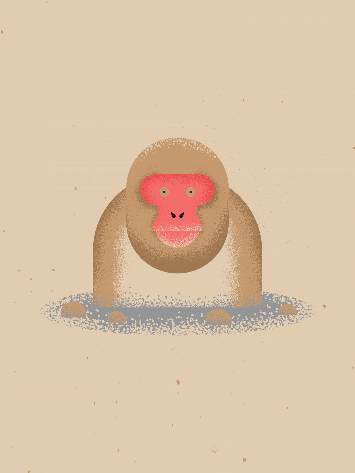 Snow Monkey Poster och Canvastavla