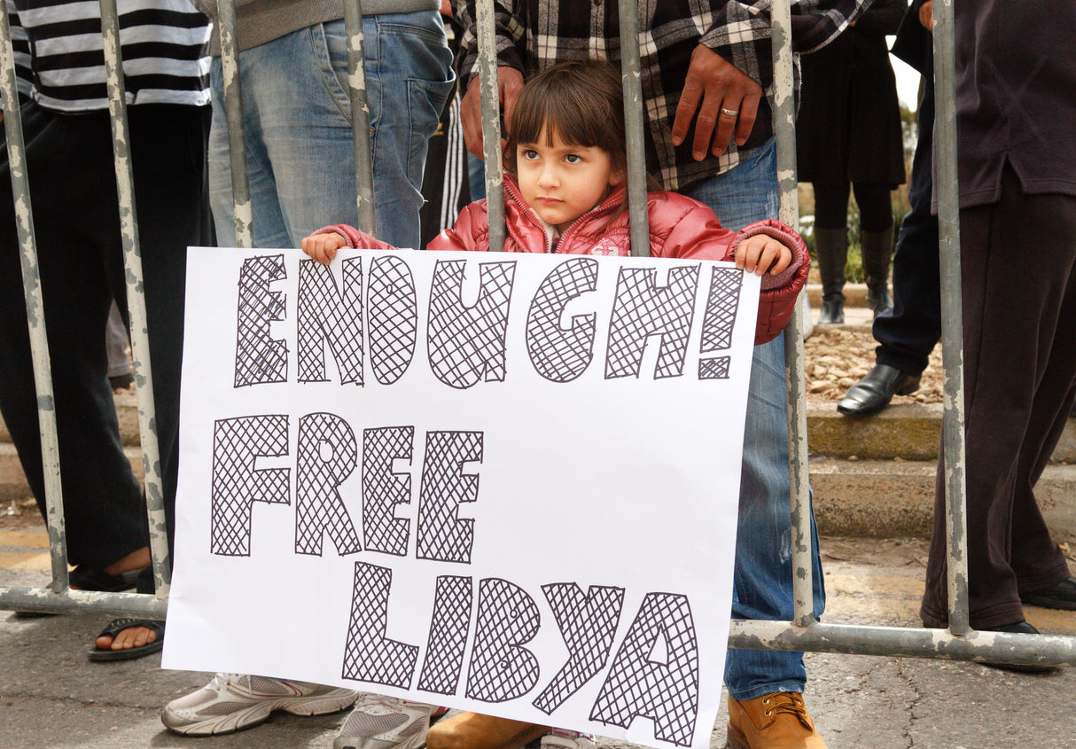 Libyans Protesting In All Ages Poster och Canvastavla