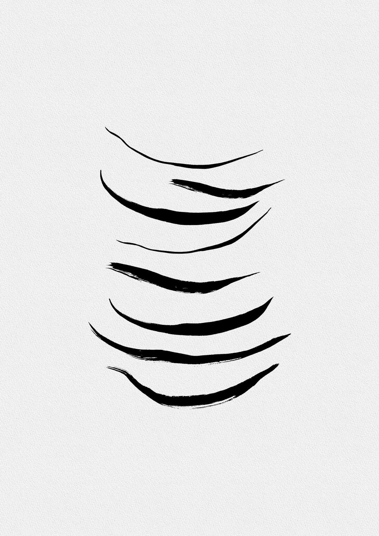 Minimalist Black Painting Poster och Canvastavla