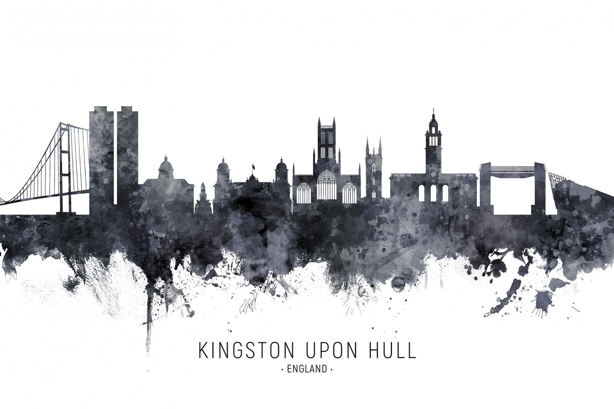 Kingston upon Hull England Skyline Poster och Canvastavla