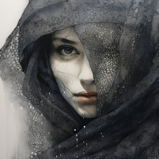 Black Ink Woman 2 Poster och Canvastavla