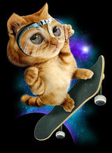 cat on skateboard Poster och Canvastavla