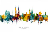 Halberstadt Germany Skyline Poster och Canvastavla