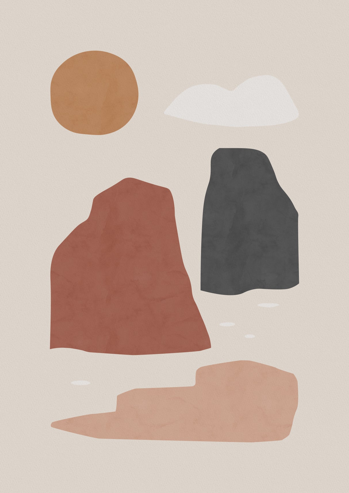 Landscape & Sun Poster och Canvastavla