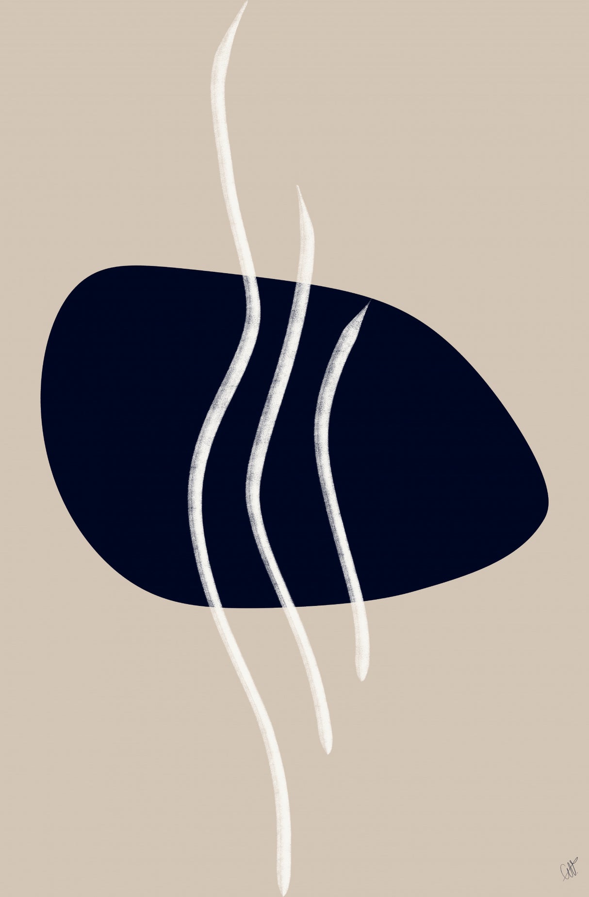 Scandi Abstract 2 Poster och Canvastavla