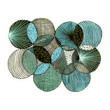 Circles Interlocking 2 Green Gray Abstract Poster och Canvastavla