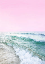 Pink Sky Beach Poster och Canvastavla