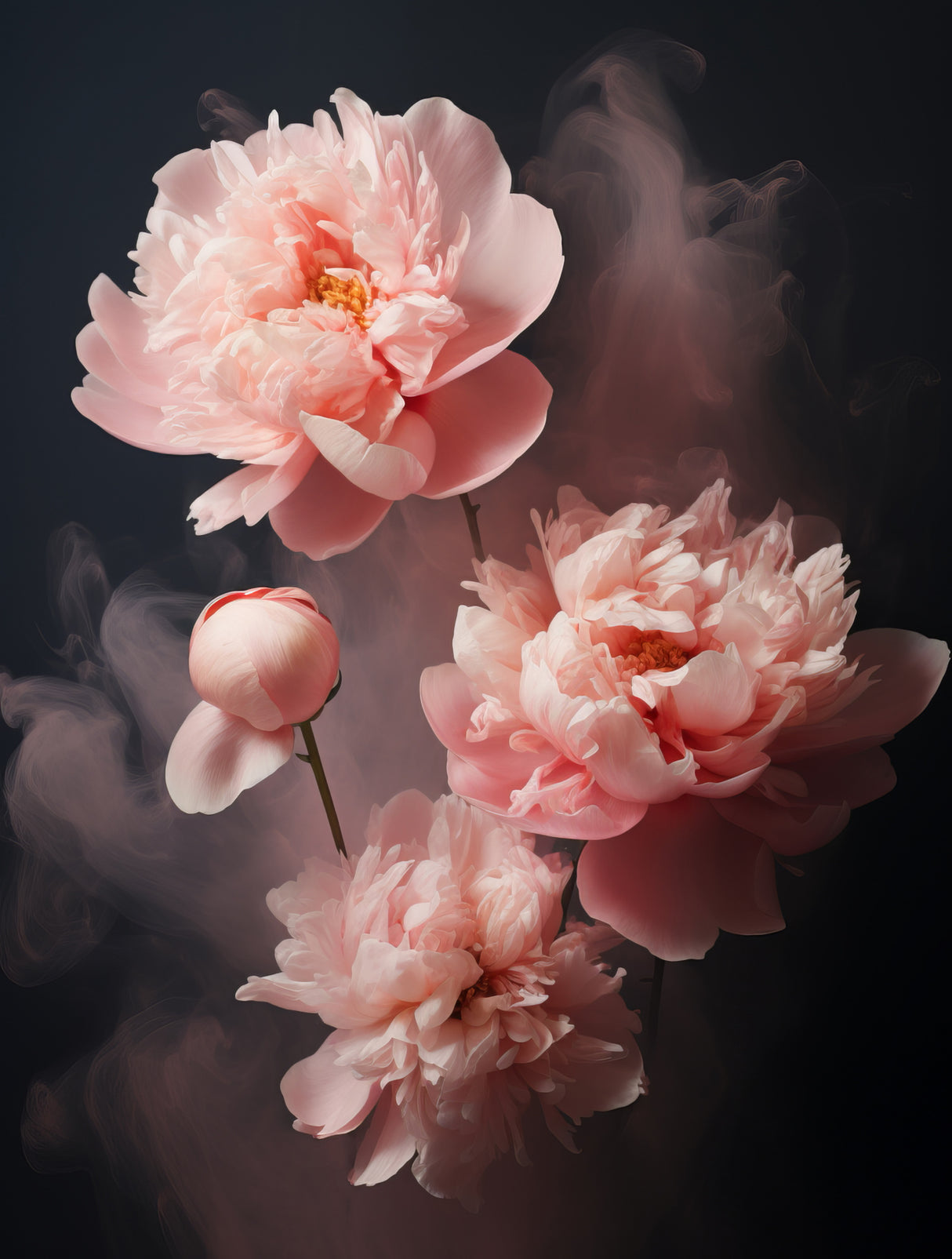 Flowers In Steam 2 Poster och Canvastavla