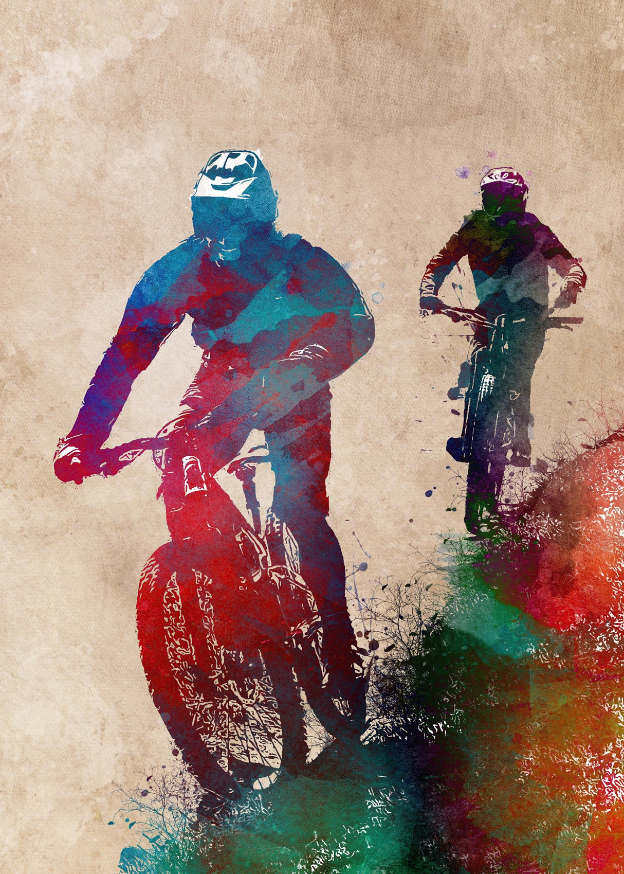 Bikers sport art 6 Poster och Canvastavla